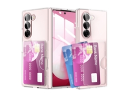 Capa Chrui Para Samsung Galaxy Z Fold 7, Proteção Completa Com Porta-cartões (compatível, Transparente)