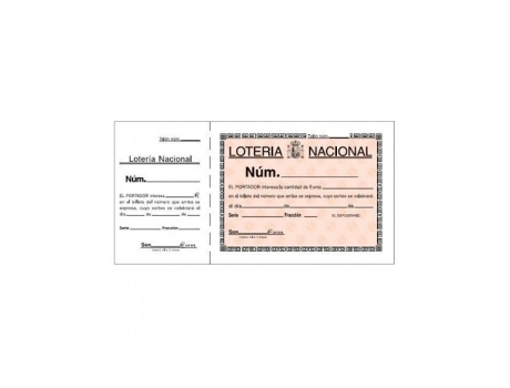 Livro Paq/10 Talonarios De Loteria 21,5x10,5cm Loan De Desconocido (espanhol)