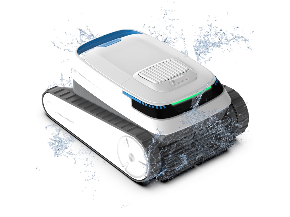 Robô Aspirador de Piscina Sem Fios AIRROBO Pc10 45000pa 3 Modos Autonomia de 120 Minutos Planeamento Inteligente do Percurso Área Limpeza de 170 M²