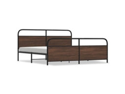 Bed Frame, Bed Frames Vidaxl Marrom Aço (183 X 213 Cm)