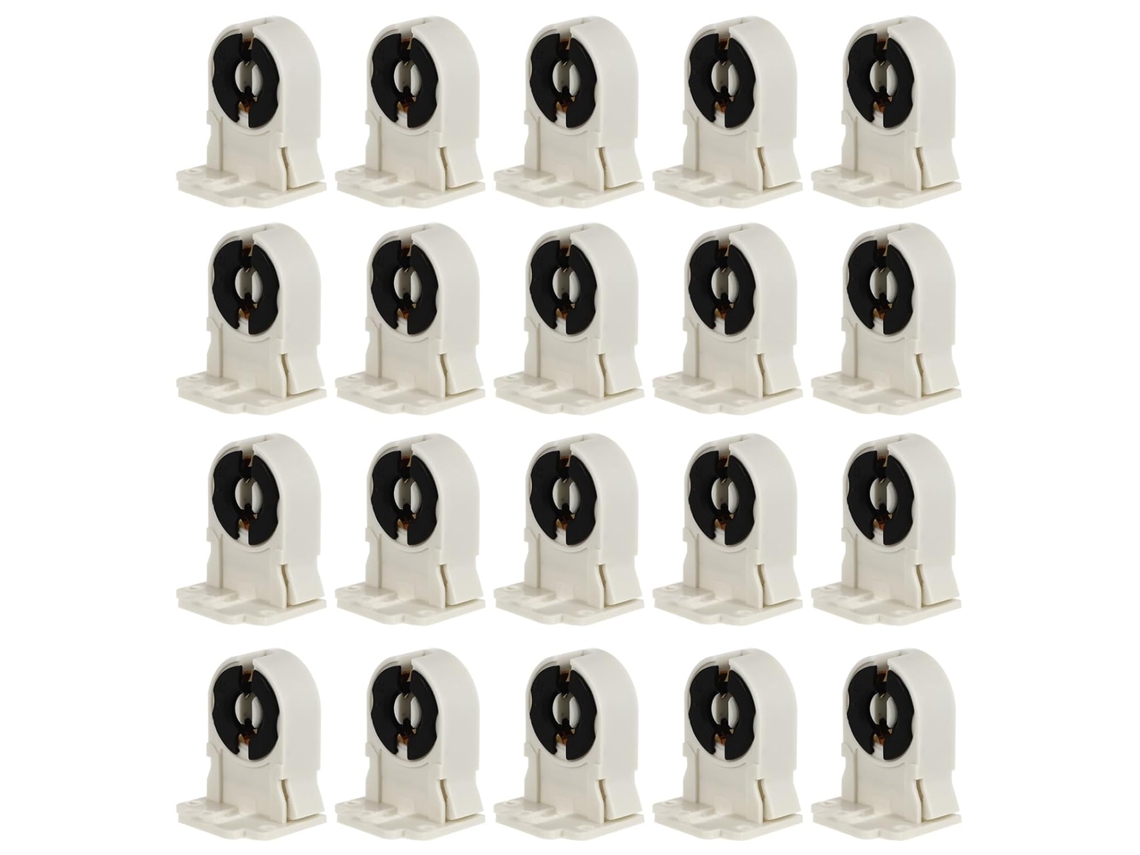 Villcase Conjunto De 20-soquetes Para Lâmpadas Fluorescentes, Resistentes Ao Calor, Para Uso Doméstico, No Escritório E