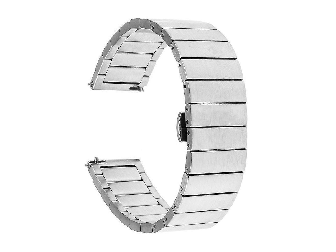Pulseira De Aço Inoxidável Com Fecho Borboleta De 18 Mm Para Smartwatch Samsung.