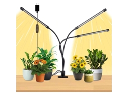 Lâmpada De Cultivo Com 3 Cabeças,espectro Completo E Temporizador Automático,classe De Eficiência Energética G Btforus