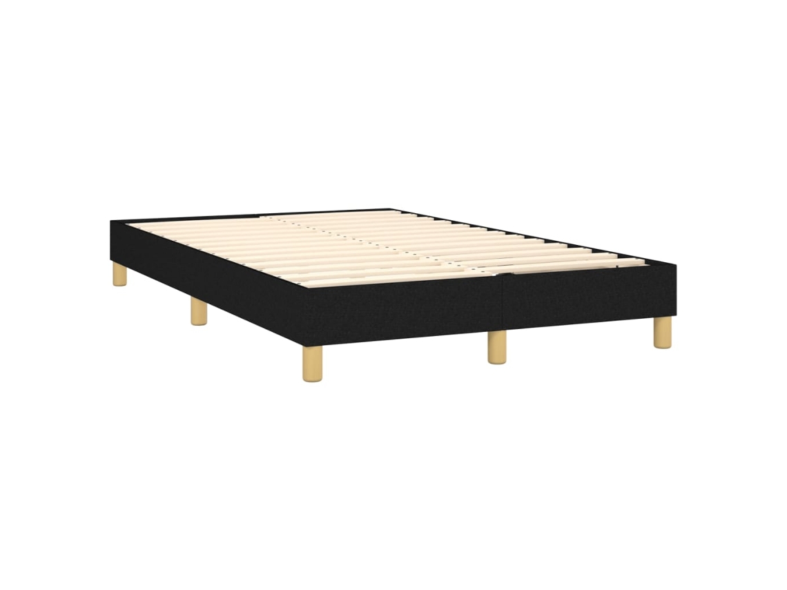 Vidaxl Cama com Molas/colchão 120x200 Cm Tecido Preto