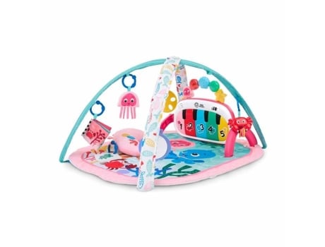 Tapete De Atividades Evolutivo 4 Em 1 Para Meninas Kickin’ Tunes Brinquedo De Piano, Arco De Brinquedos Sensoriais, Multilíngue Baby Einstein
