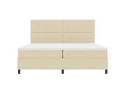 Conjunto 1 Cama Box Vidaxl Creme Tecido (200 X 200 Cm)