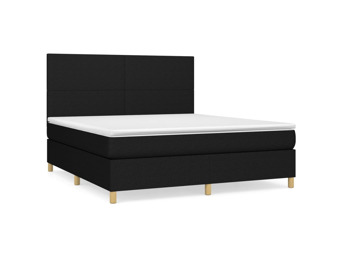 Box Spring Bed, Box Spring Beds Vidaxl Preto Tecido (160 X 200 Cm)