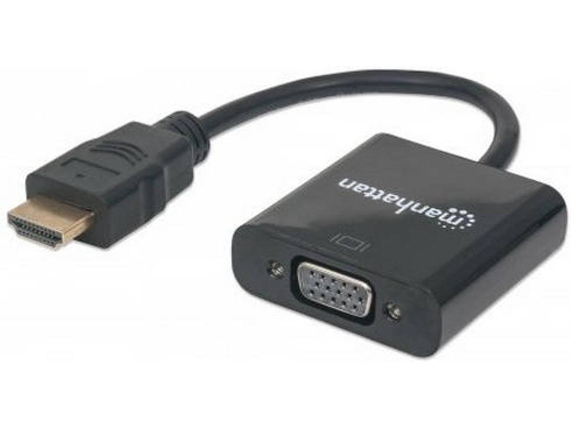 Adaptador HDMI MANHATTAN (VGA e Micro USB - 22 cm - Preto) | Worten.pt