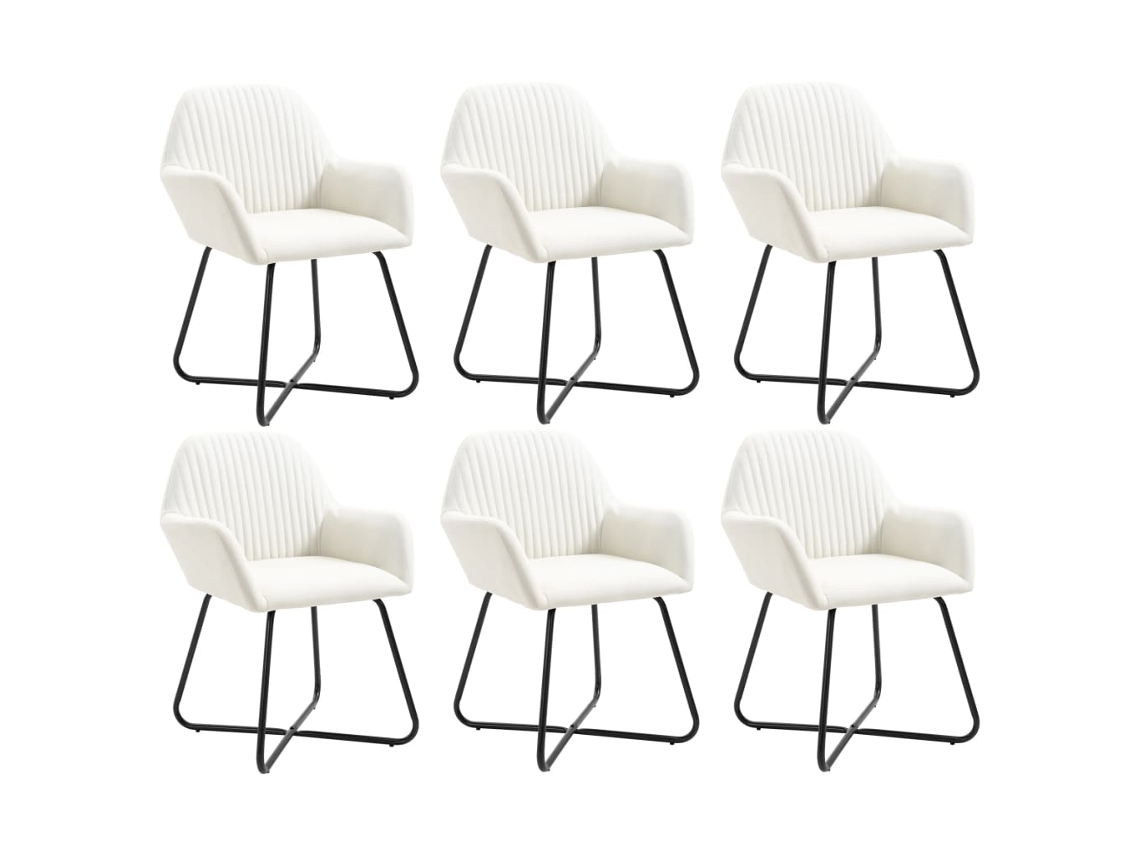 Dining Chair, Dining Chairs Vidaxl Creme Tecido (n/a)