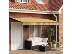 Vidaxl Toldo Retrátil Elétrico Amarelo, Cinza, Antracite 4,5 × 3 M