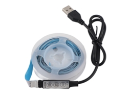 Painel de LED RGB com controle de botões, fita de luz USB 5V, 3m para quarto