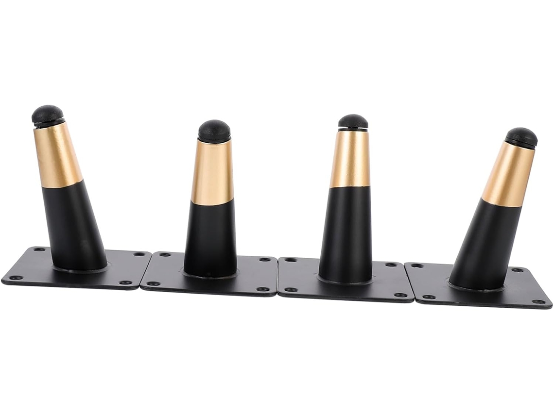 Conjunto De 4 Pés Ferro Ajustáveis Para Móveis, Ideais Para Banheiro, Armários De Tv E Sofás Leves Na Cor Preta
