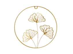 Decoração De Parede Com Folha De Ginkgo Dourada Para Sala De Estar