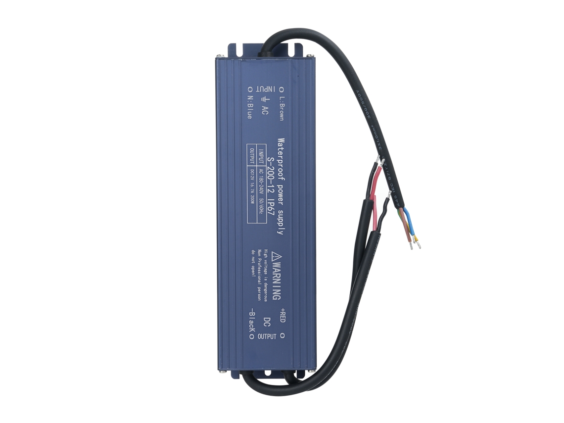 2026 transformador de Alimentação Led Impermeável Ip67 12v 200w Interruptor Fonte de Energia para Fitas Led Luz Exterior Placa