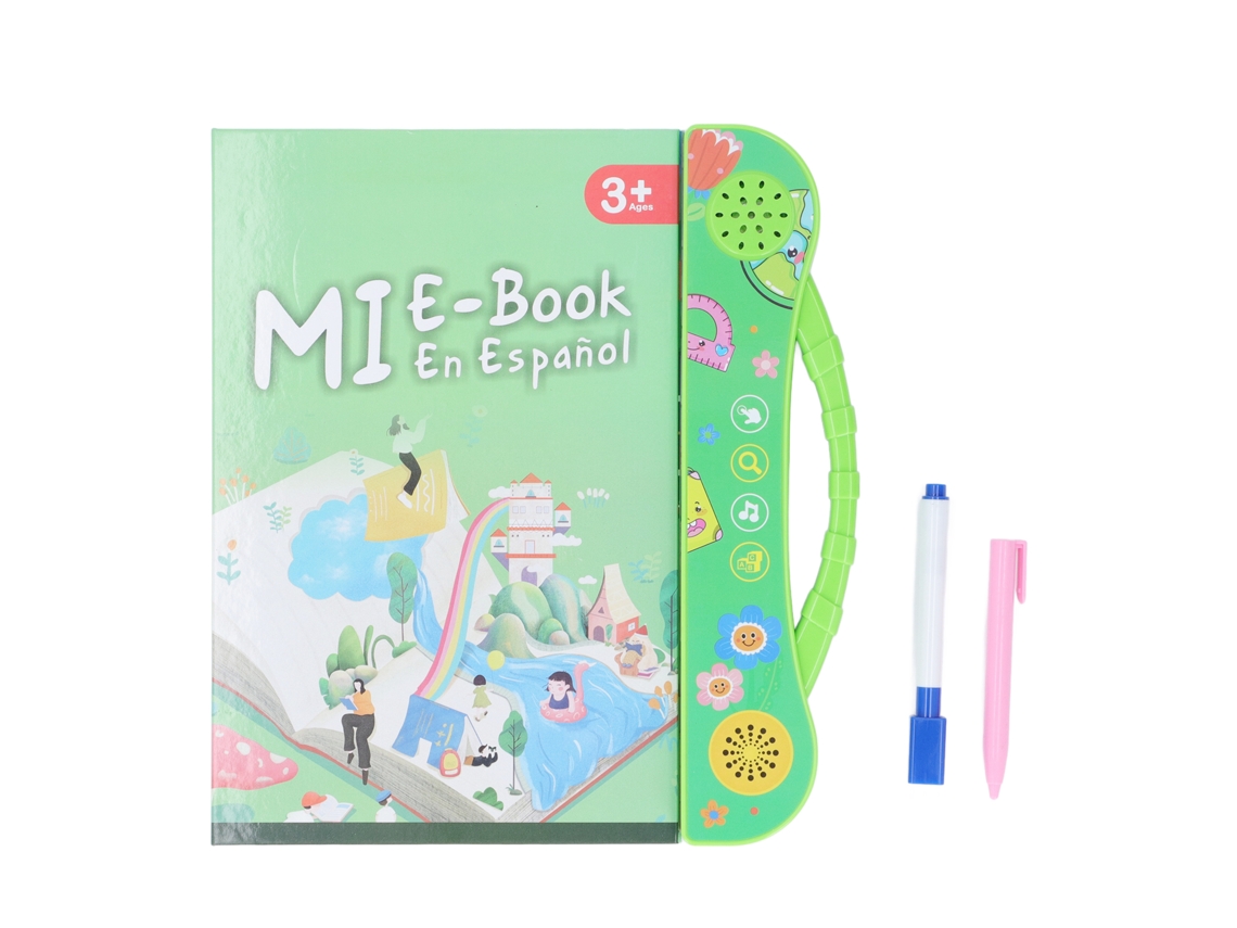 Ats livro Interatsivo de Sons para Crianças: Aprenda Espanhol de Forma Educatsiva e Divertida (verde)