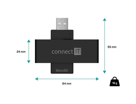 Connect It Leitor De Cartão Com Chip E Identidade Eletrônica Usb Connect It Usb