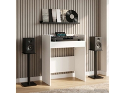 Vidaxl Mesa De Dj Branco 82 X 45 X 102 Cm Derivados De Madeira