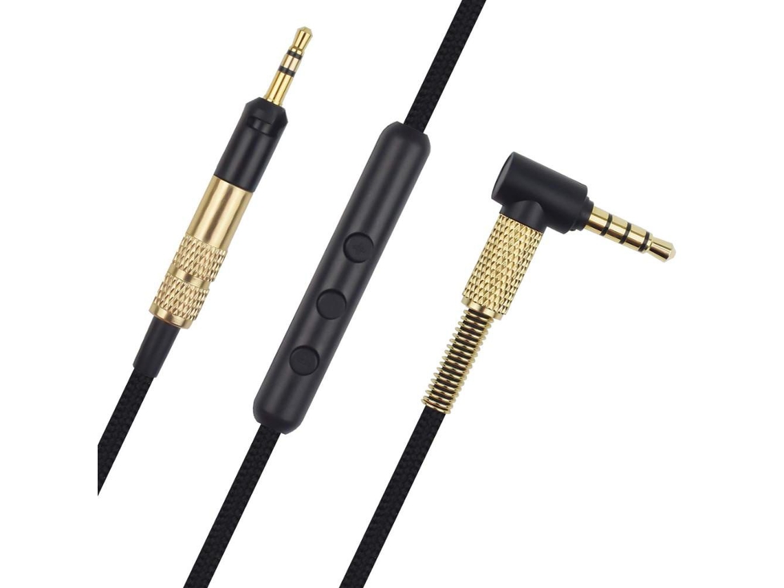Cabo De Auscultadores Zruxe Para Audio-technica Ath-m50x, M40x, M60x, M70x (jack 3,5mm A 2,5mm, 1,5m, Microfone)