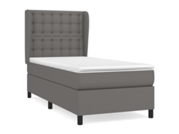 Box Spring Bed, Box Spring Beds Vidaxl Cinzeto Couro Artificial (90 X 190 Cm)