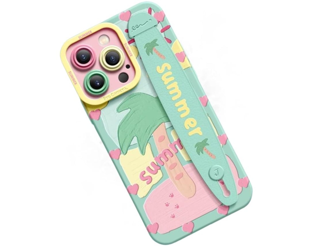 Capa Happy Summer para iPhone 13 pro max VEANXIN Verde