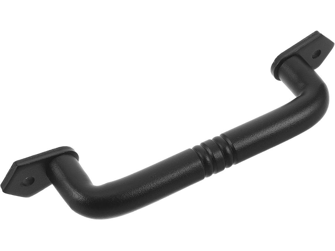 Puxador De Ferro Para Porta Correr Estilo Celeiro Garneck Na Cor Preta, Com Aplicação Versátil E Design Que Economiza