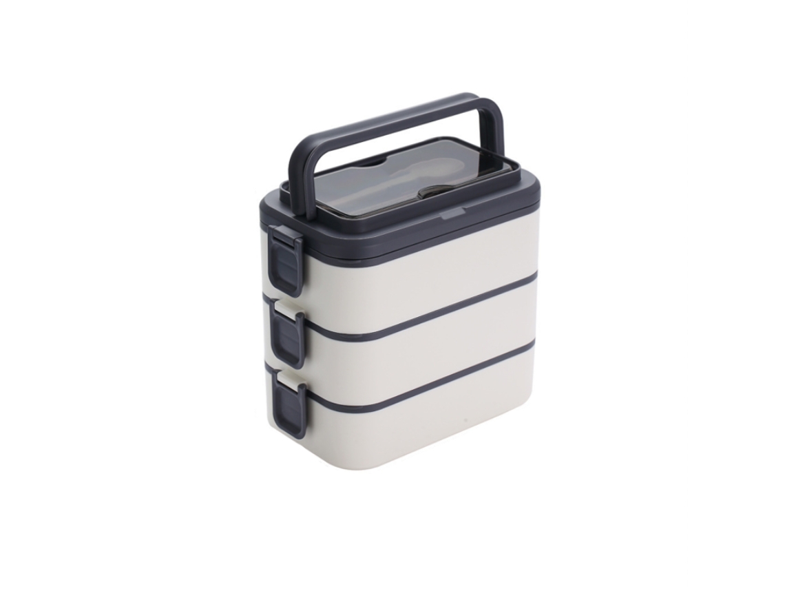 Lancheira Empilhável Para Adultos Bento Box, 3000ml De Grande Capacidade Portátil 3 Camadas, Lancheira Segura Para Micro-ondas À Prova De Va