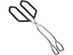 Pinças de cozinha de aço inoxidável Slowmoose com cabo espiral, pinças angulares para grelhar e assar, 28 cm