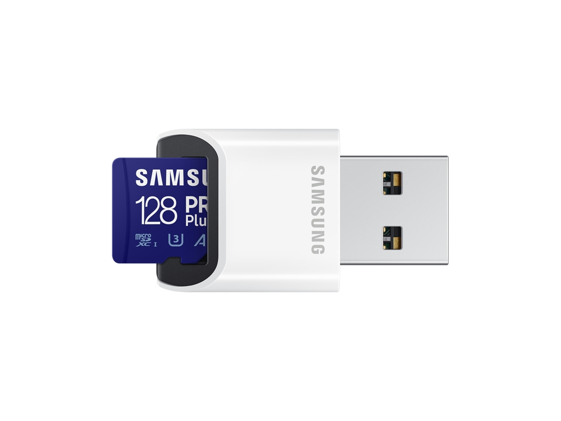 Cartão Micro Sdxc de 128 Gb Uhs-I U3 160Mo/S Full Hd e 4K Uhd com Leitor de Cartões Usb SAMSUNG Pro Plus