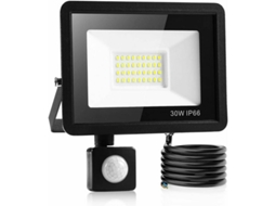 VYLARA Holofote Com Sensor De Movimento Para Ambientes Externos, Holofote Superbrilhante À Prova Dágua Ip66 Com Led Branco Frio De 30 W, Luz Com Sensor De M