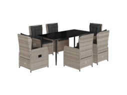 Garden Dining Set, Garden Dining Sets Vidaxl Cinzeto Rattan / Vime (160 X 80 X 74 Cm)