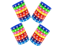 Pulseiras De Silicone Com Estampa Pata Cachorro, Pacote Com 32 Peças