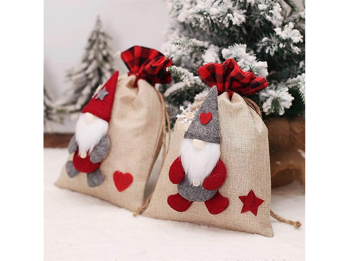 Papai Noel Árvore De Natal Saco De Presente Feliz Natal Doces Saco De Presente Decorações De Natal Para Casa Navidad Ano Novo 2023 Presentes Hengjian