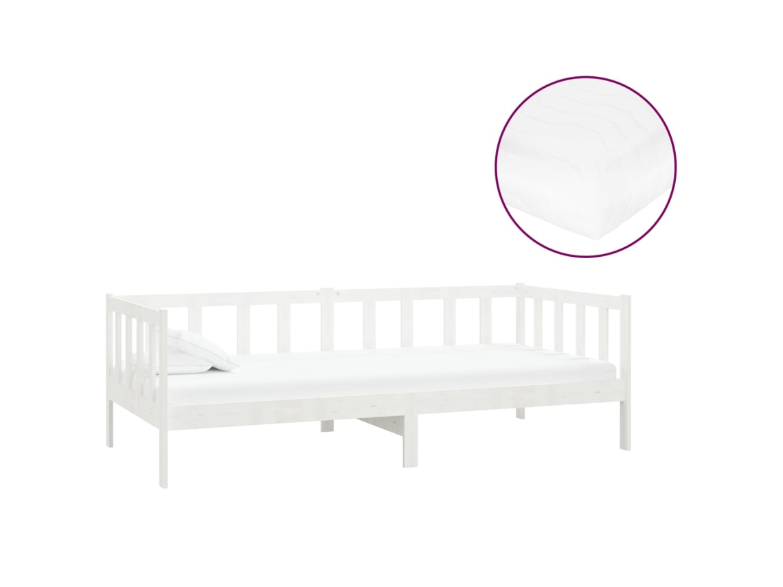 Day Bed, Day Beds Vidaxl Branco Madeira De Pinho (n/a)