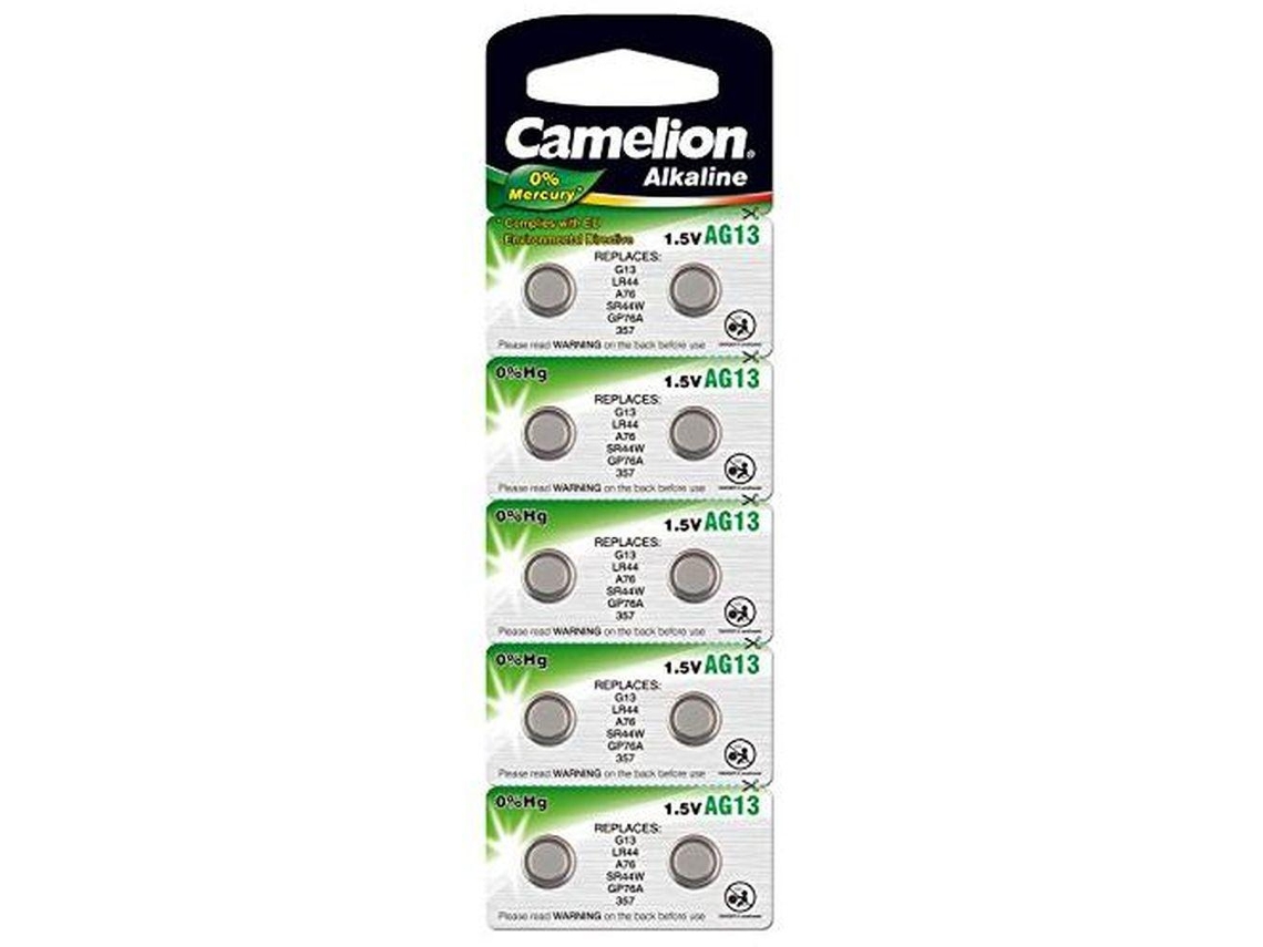Pilha botao Camelion 1.5V AG13 LR44 Green