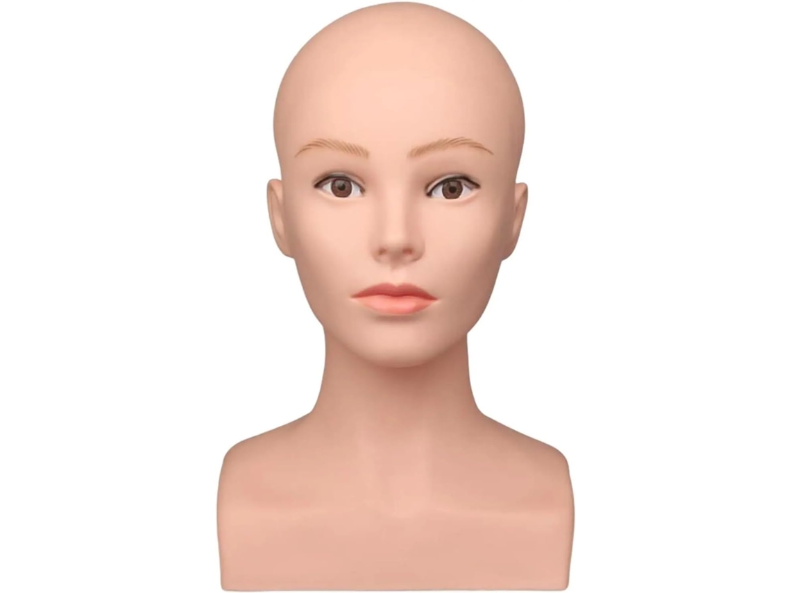 Cabeça de Manequim Feminina com Suporte para Salão de Cabeleireiro. SFUSHOS