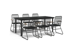 Conjunto de Jantar MAISON EXCLUSIVE (7 peças, vime de PVC preto)