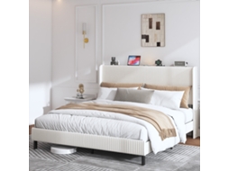Cama Plataforma Acolchoad 180x200 Com Capas Design Anti-derrapante Silenciosa