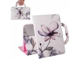 Capa‑flip Horizontal Padrão Magnólia Halinuia Com Suporte, Ranhura De Cartão E Carteira Para Huawei Mediapad M5 Lite 10