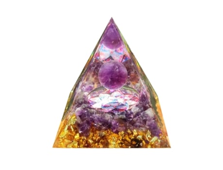 Pirâmide De Orgonita Inspiradora Para Sucesso, Antiestresse, Calma, Crescimento E Fortalecimento Cristal De Cura
