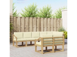 Vidaxl Conjunto De Sofás Para Exterior 8 Unid. Branco E Creme