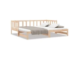 Sofá-cama com gavetão VIDAXL madeira de pinho maciça (90x190 cm)