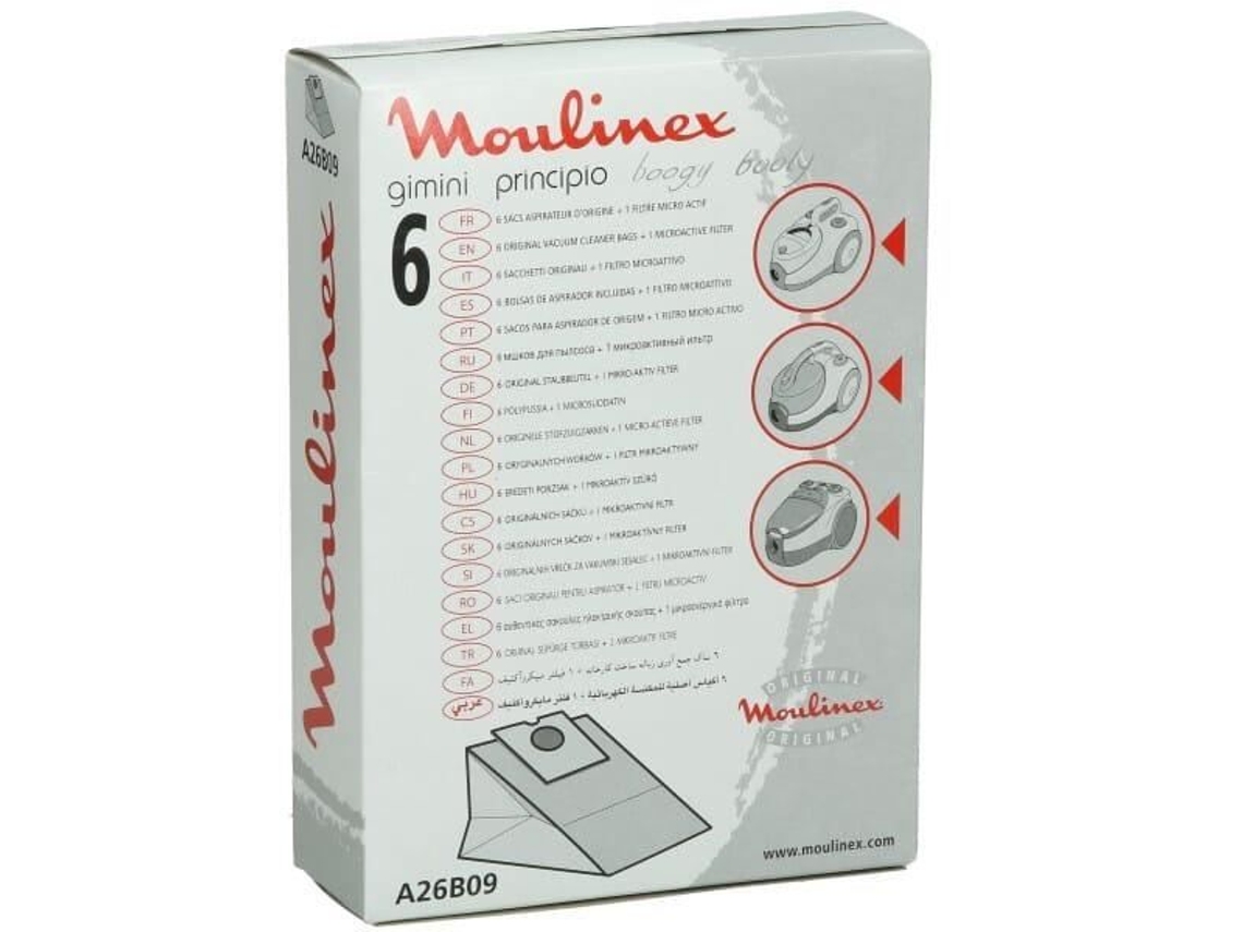 Sacos para aspiradores Gimini/boogy/principio para aspiradores Moulinex