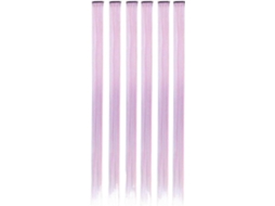 Apliques de Cabelo para Coque, Conjunto de 6/12 Apliques Sintéticos com Presilha, em uma Única Peça, Coloridos. SFUSHOS