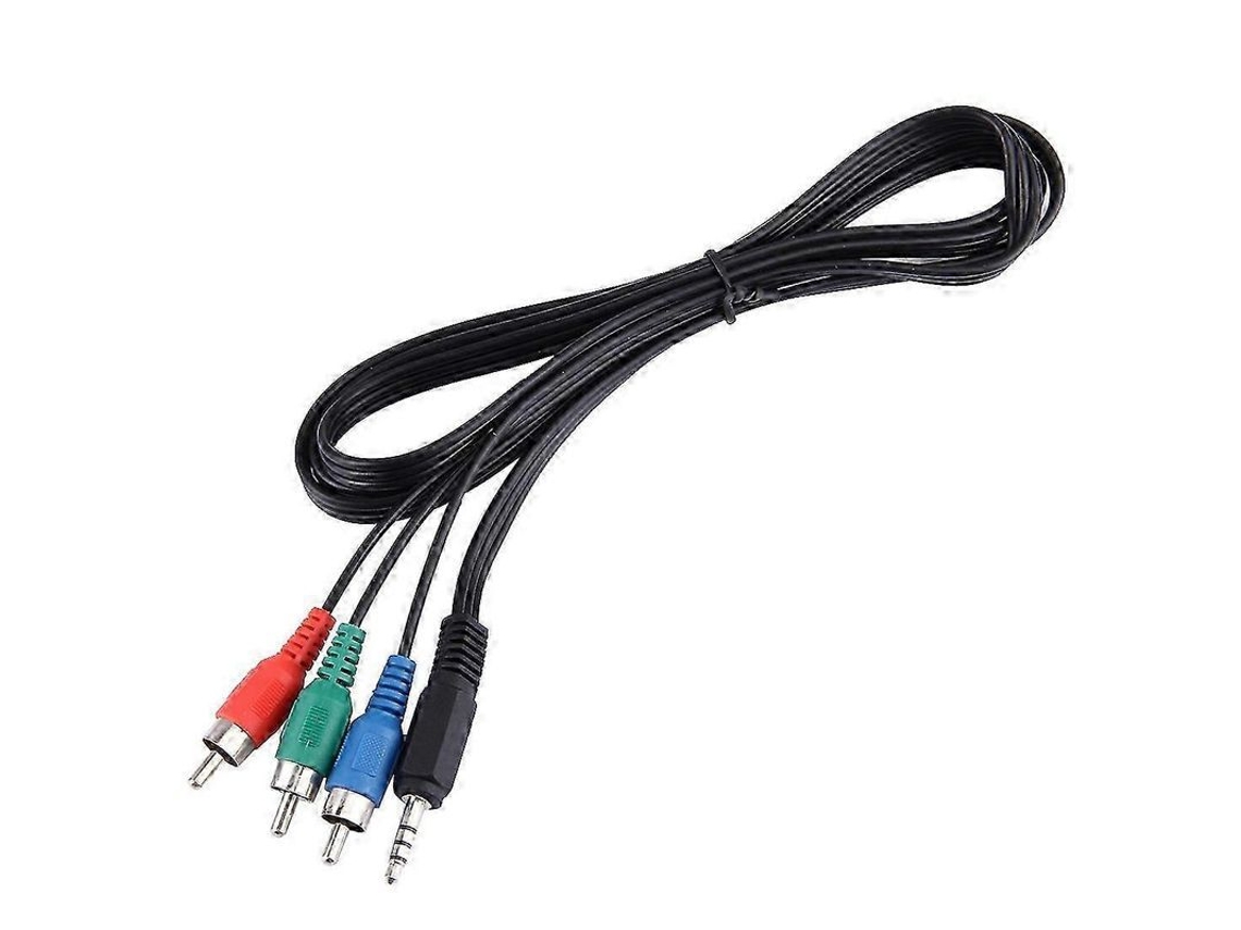 Cabo de Vídeo YURU RGB Componente com plug 3.5mm, 1.5m, conexão de áudio e vídeo HD