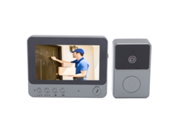 Campainha De Vídeo Sem Fio Duplex Laxiscreed Com Tela E Transmissão 2.4g
