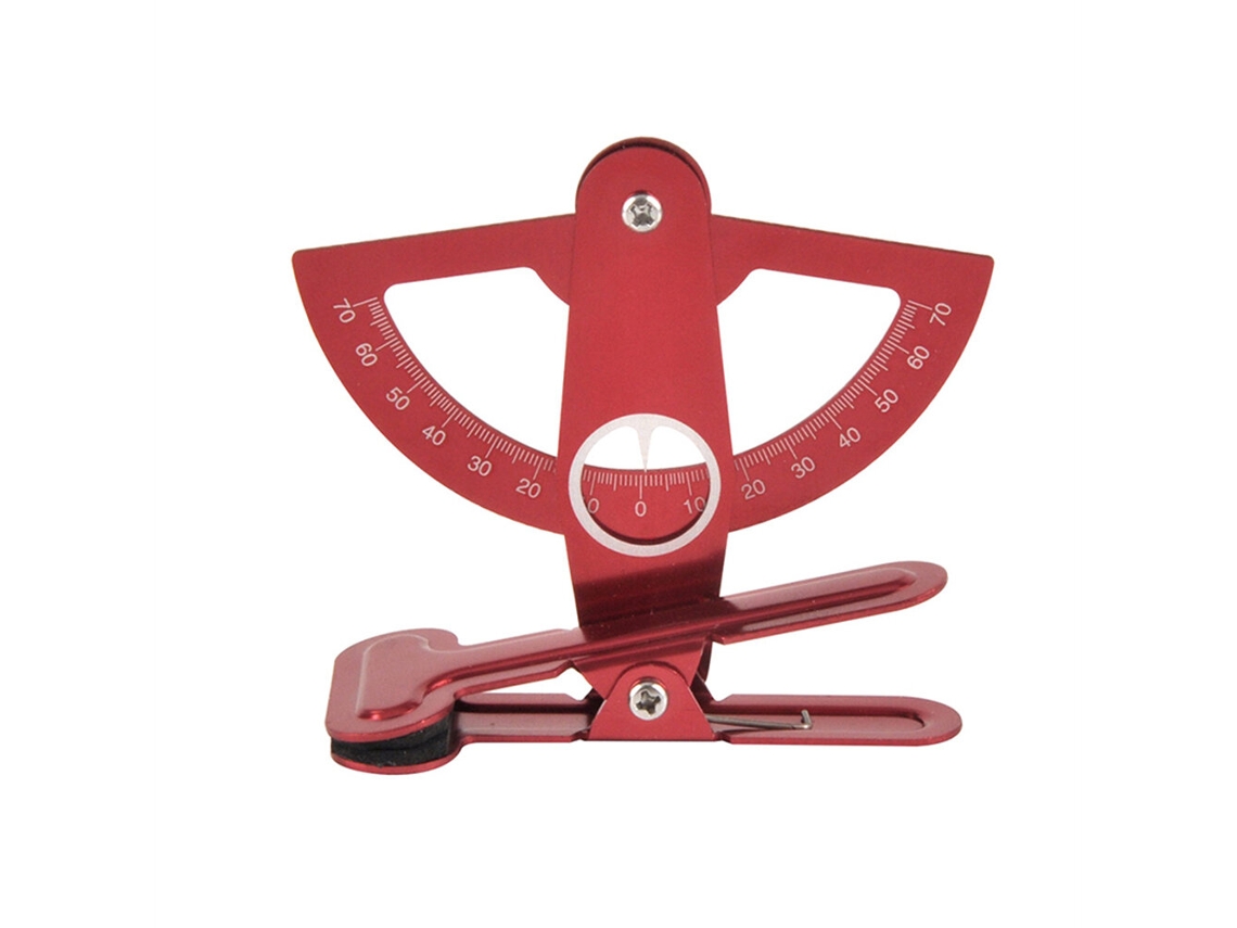 Transferidor de Superfície do Leme em Metal Vermelho, Medidor de Ângulo do Leme para Aeromodelismo. MDUG