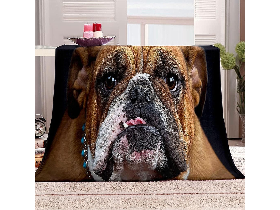 Manta de Lã Fansu Estampa 3d Cachorro Quente Macia e Fofa Microfibra para o Inverno Colcha Sofá Adequada Adult