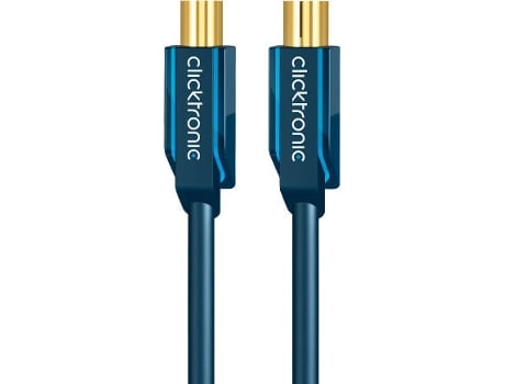 Cabo de Antena CLICKTRONIC (Coaxial - 5 m - Azul)