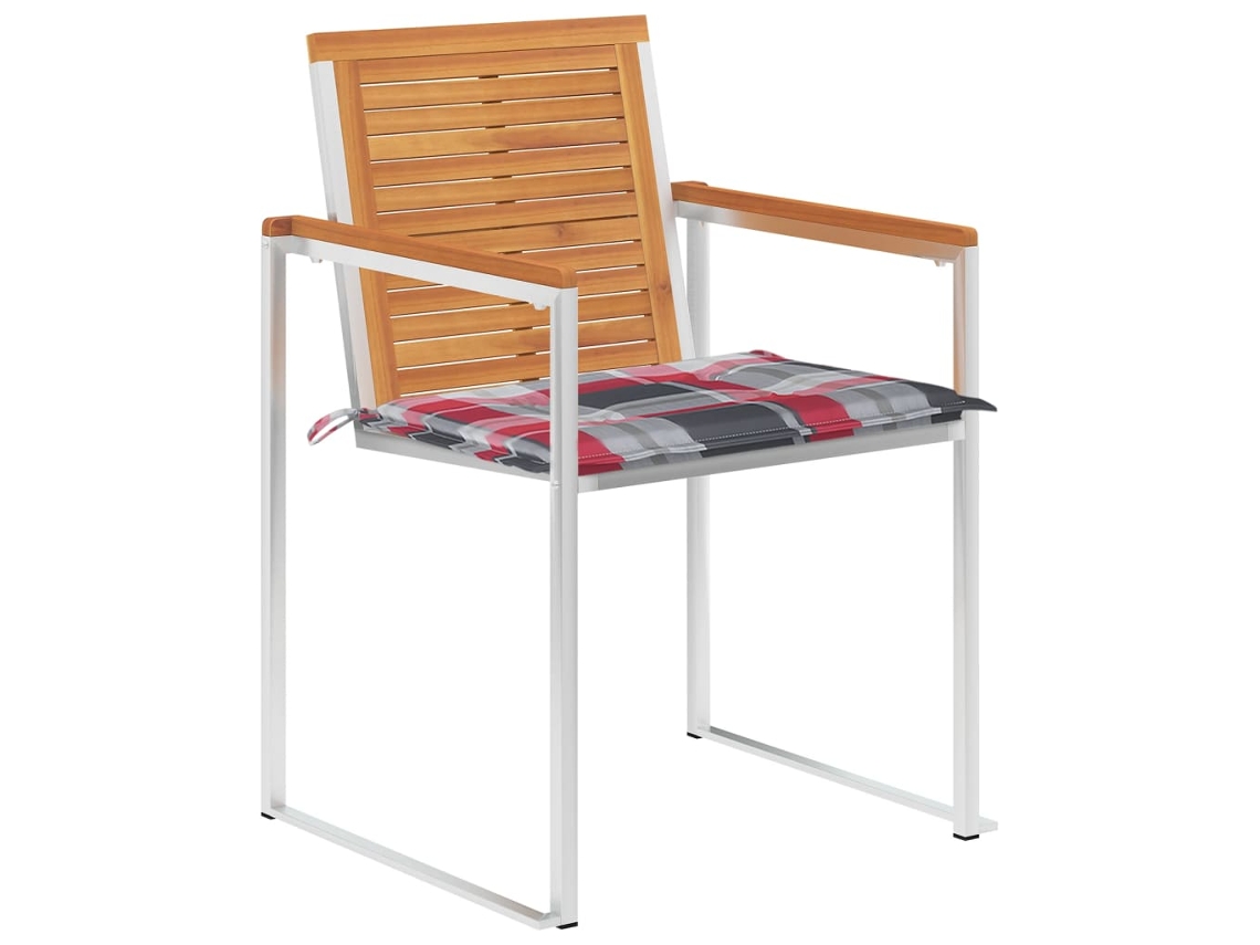 Maison Exclusive - Cadeiras De Jardim C/ Almofadões 4 Pcs Madeira De Acácia Maciça