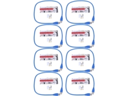 Placa Pcie Usb 3.0 8x e Adaptador Extensor Riser 16x SFUSHOS